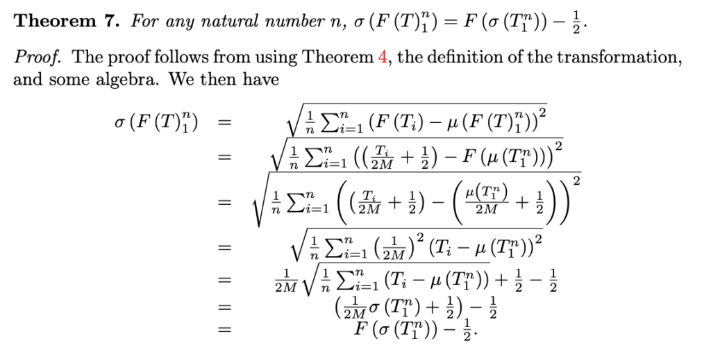 math model for financial time series